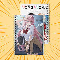 Зошит А5 48 арк. на пружині у клітинку 60 гр.м² Lycoris Recoil / Лікоріс Рекоіл