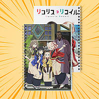 Зошит А5 48 арк. на пружині у клітинку 60 гр.м² Lycoris Recoil / Лікоріс Рекоіл 019