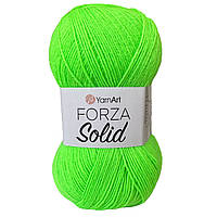 YarnArt FORZA SOLID (Форза Солід) № 4629 зелений неон (Пряжа напіввовна, нитки для в'язання)