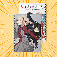 Зошит А5 48 арк. на пружині у клітинку 60 гр.м² Lycoris Recoil / Лікоріс Рекоіл 023