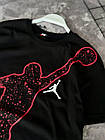 Чоловічий літній костюм NikexJordan з футболкою чорний Комплект двійка спортивні штани та футболка для хлопця, фото 4