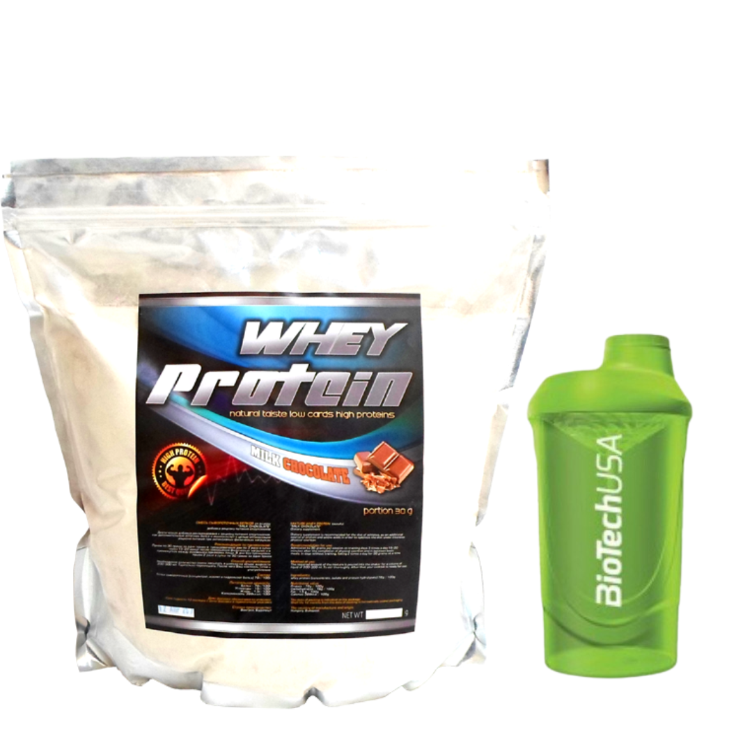 Whey Protein = 78% білка ( 2 кг + Шейкер ) Комплексне харчування для Набору м'язової маси та зростання м'язів