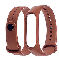 TU  TU Ремешок силиконовый для Xiaomi Mi Band 3/ 4  19 коричневый