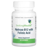 Вітамін Seeking Health Вітамін B12 та Фолієва кислота, Hydroxo B12 With Folinic Acid, 60 жуватий (SKH-52043)