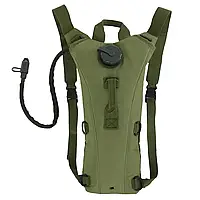 Тактический гидратор рюкзак KMS на 3 литра/ Военный гидратор рюкзак с питьевой системой/ Оливковая система