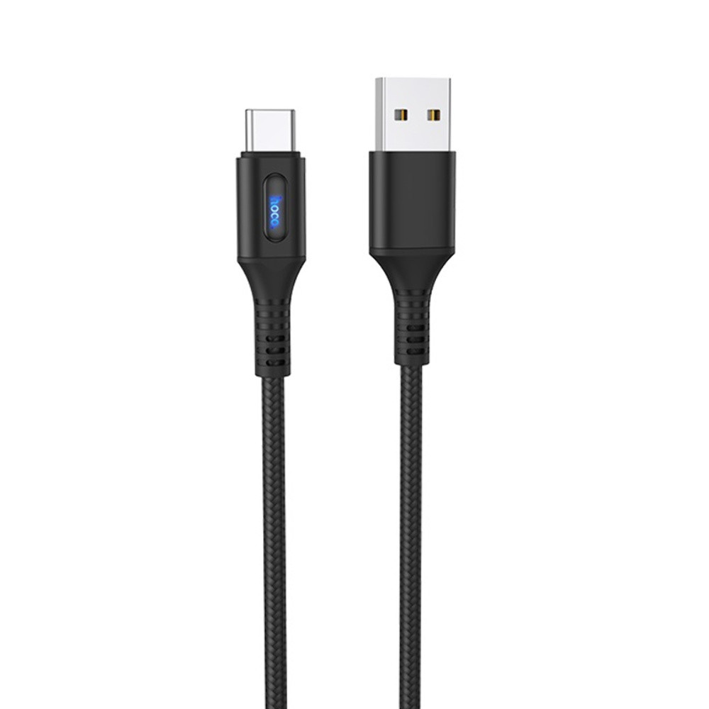 TU TU Кабель Hoco U79 с индикатором USB to Type-C 1.2m black, фото 1