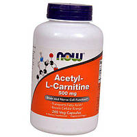 Ацетил L Карнитин Acetyl L-Carnitine 500 Now Foods 200вегкапс (02128006)