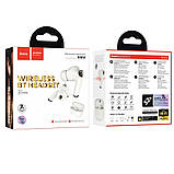 TU TU Беспроводные TWS наушники Hoco EQ12 вакуумные milky white, фото 5