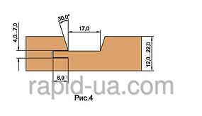 Фрези для обшивальної дошки ( вагонки ) У=12...22 180х40х22х4