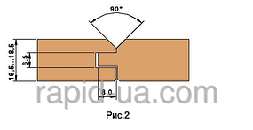 Фрези для обшивальної дошки (вагонки) Вмах=23 180х40х18,5х3