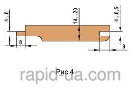 Комплект фрез для виготовлення обшивальної дошки (вагонки) 160х40/60х30х4