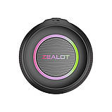 TU TU Портативная Bluetooth колонка ZEALOT S32 Pro TWS с LED подсветкой black, фото 5