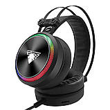 TU TU Наушники накладные Jedel GH-213 игровые с LED подсветкой Jack 3.5 black, фото 2