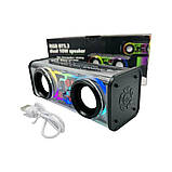 Блютуз-колонка RGB A88 з прозорою конструкцією регульованою підсвіткою і RTWS для під'єднання 2 пристроїв, фото 3