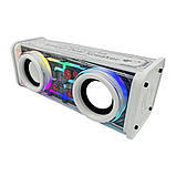Блютуз-колонка RGB A88 з прозорою конструкцією регульованою підсвіткою і RTWS для під'єднання 2 пристроїв, фото 8