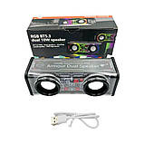 Блютуз-колонка RGB A88 з прозорою конструкцією регульованою підсвіткою і RTWS для під'єднання 2 пристроїв, фото 9