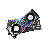 Блютуз-колонка RGB A88 з прозорою конструкцією регульованою підсвіткою і RTWS для під'єднання 2 пристроїв, фото 10