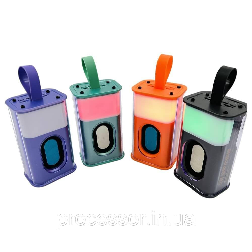 Бездротова музична колонка Peterhot A36 RGB 5w Bluetooth 5.0 500mAh з підсвічуванням з ручкою для перенесення