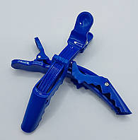 Зажим для волос Крокодил профессиональный Синий 113х15 мм. Пластик "ДенІС professional"