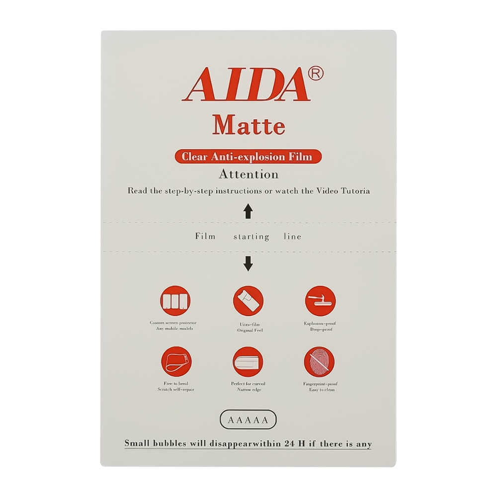 TU TU Гидрогелевая защитная плёнка для плоттера Aida BM-01 матовая, размер 120мм х 180мм, фото 1