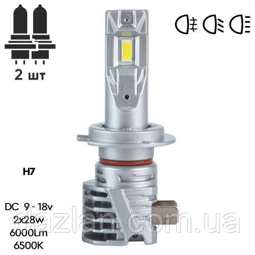 Лампы PULSO M6-H7/LED-chips 7535/9-18v/2x28w/6000Lm/6500K (M6-H7)
