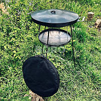 Сковорода з диска САДЖ з цільними ніжками 40 см + Чохол