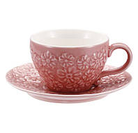 Чайная пара Pink Meadow 200мл чашка и блюдце