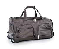 Дорожная сумка на колесах 110 л коричневая текстильная дорожная сумка на двух колесах с выдвижной ручкой