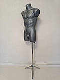 Манекен чоловічий "Давид" сірий на тринозі, фото 3