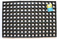 Коврик придверный резиновый соты 40x60 К24М, Черный, Прямоуголльный