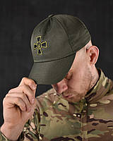 Универсальная тактическая кепка оливковая военная ЗСУ коттон , Армейская бейсболка олива регулируемая