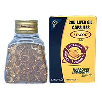 Рыбий жир, Омега 3, 120 кап, Cod Liver Oil Capsules Seacod