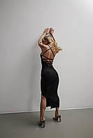 Женское стильное платье миди с открытой спиной ткань: вискоза Мод.114