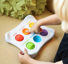 Сенсорна розвиваюча іграшка Fat Brain Toys Dimpl Duo F208EN Колір Форма Брайль, фото 3
