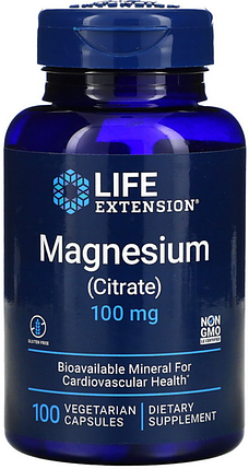 Магній цитрат Life Extension Magnesium Citrate 160 mg 100 veg caps, фото 1