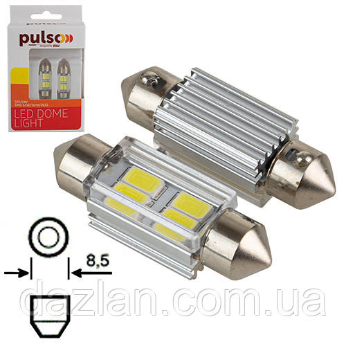Лампа PULSO/софітні/LED SV8.5/T11x36mm/4 SMD-5730/9-18v/130Lm (LP-62036)
