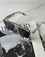 Модні бежеві сонцезахисні окуляри Lovis Vuiton стильний літній аксесуар UV 400 з полікарбонатними лінзами GSM