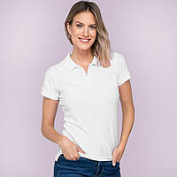Женская рубашка-поло JHK, Polo Regular Lady, белая футболка поло, размер 3XL