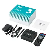 TOX3 (rev 2) SmartTV Box Amlogic S905X4 4/32GB Android 11 ТВ приставка TVbox TV AV1