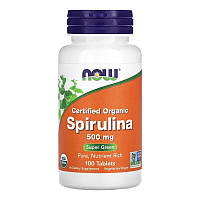 Спирулина NOW Spirulina 500 mg (100 табл)