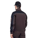 Куртка робоча БРАУНІ, сумішова (65%п/е+35%х/б), темно-коричневий/чорний, фото 8