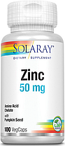 Цинк Solaray Zinc 50 mg (100 veg caps), фото 3