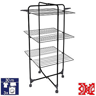 Сушарка для білизни підлогова Casa Si Athletic 3 Black (CS92185E04E)