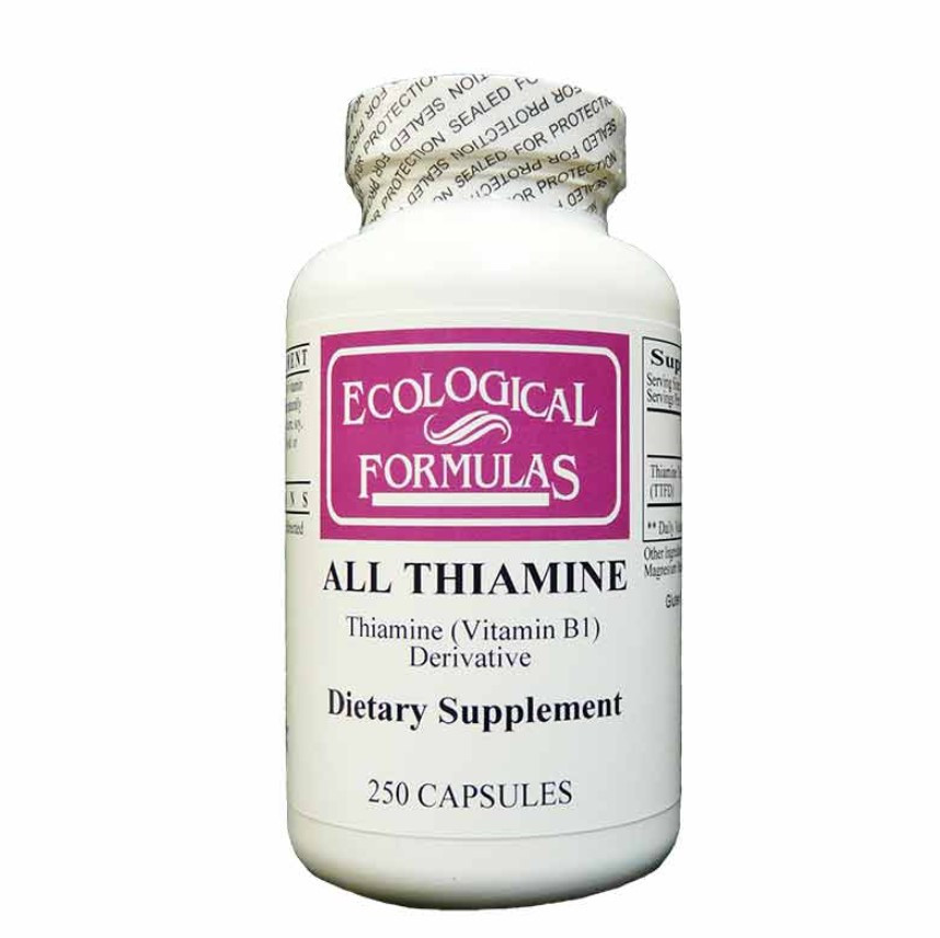 Ecological Formula All Thiamine Vitamin B1 / Аллітіамін вітамін Б1 50 мг 250 капсул