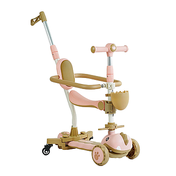 Самокат 5в1 (колеса PU 125х40мм зі світлом, платформа з підсвічуванням, музика, бампер) Skyper GL-05558