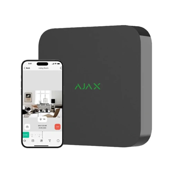 TU Сетевой видеорегистратор Ajax NVR (16ch) black, разрешенние до 4К, поддержка ONVIF/RTSP, декодирование - фото 1 - id-p2184098790