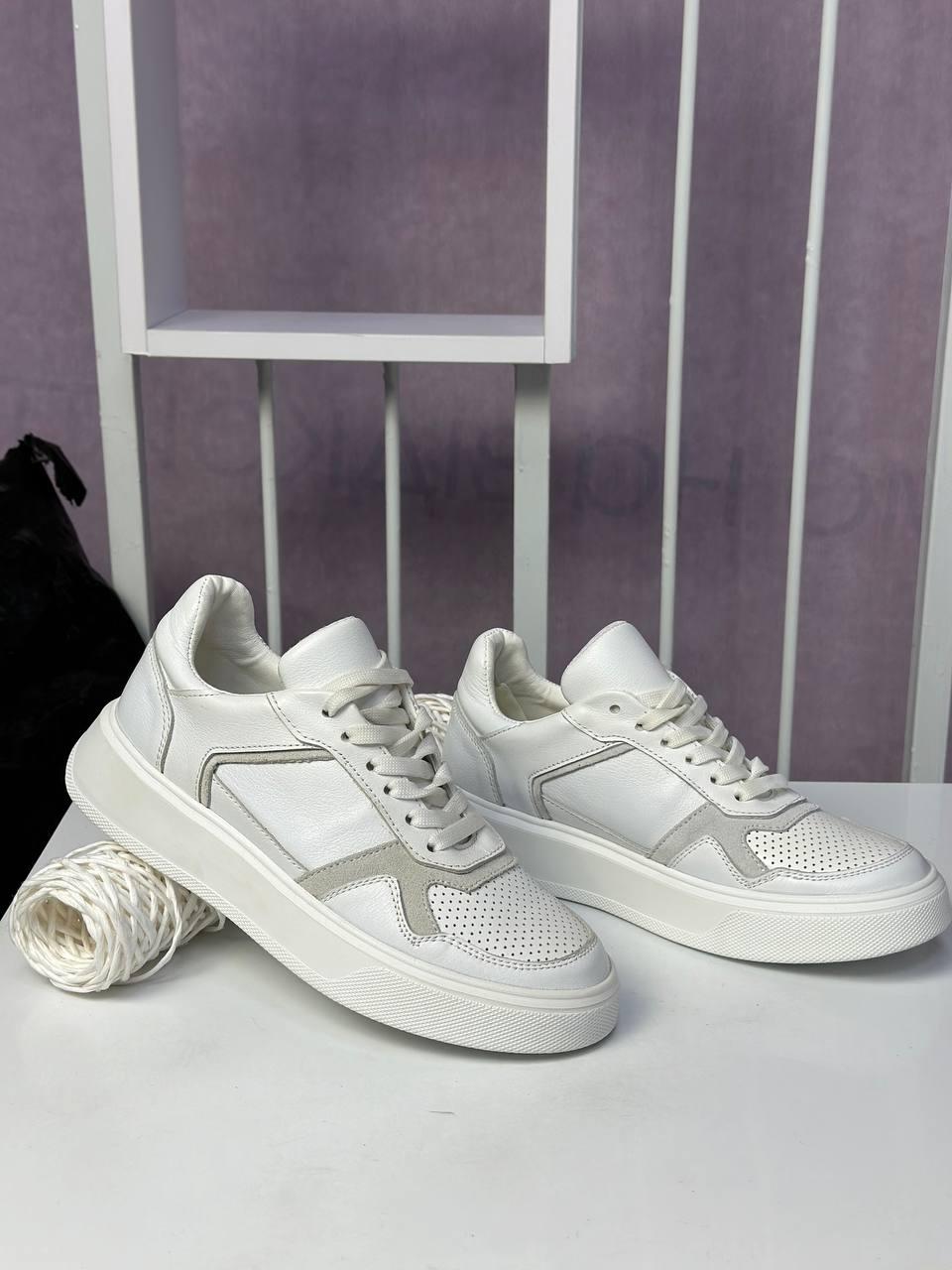 Кросівки жіночі Best Vak білі шкіряні кеди щоденного вжитку, фото 1