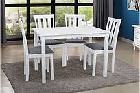 Комплект стіл + 4 стільці Юджин білий