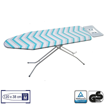 Прасувальна Розкладна Дошка для прасування Casa Si Superstandard Basic 120x38 White/Green Zigzags (CS95150E166) Австрія