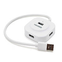 TU  TU Хаб VEGGIEG V-U3403 USB 3.0 4 порта, 480Mbts, питание от USB, White, 0,3m, Box